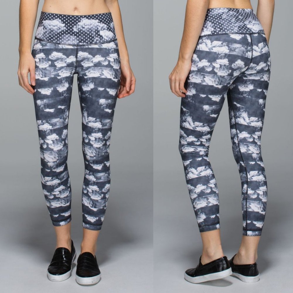 Lululemon Dream Rose Stripe Luon High Times 7/8 Pants